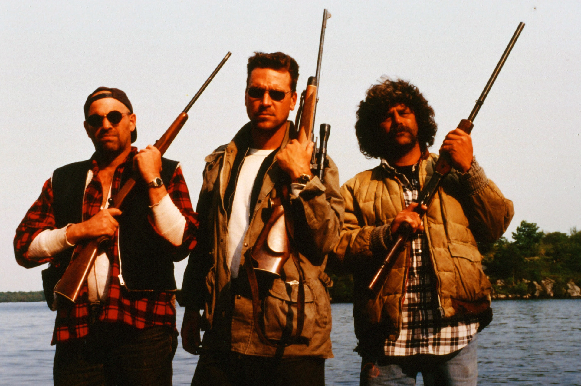 Bill Baker, W. David Watson and Rudi Einfeldt on location for River Rats, 1995