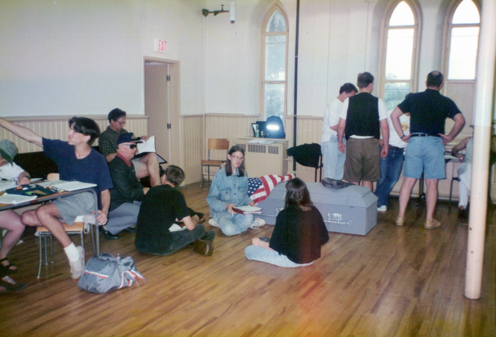 Julius Caesar — rehearsal for the funeral scene, 1996