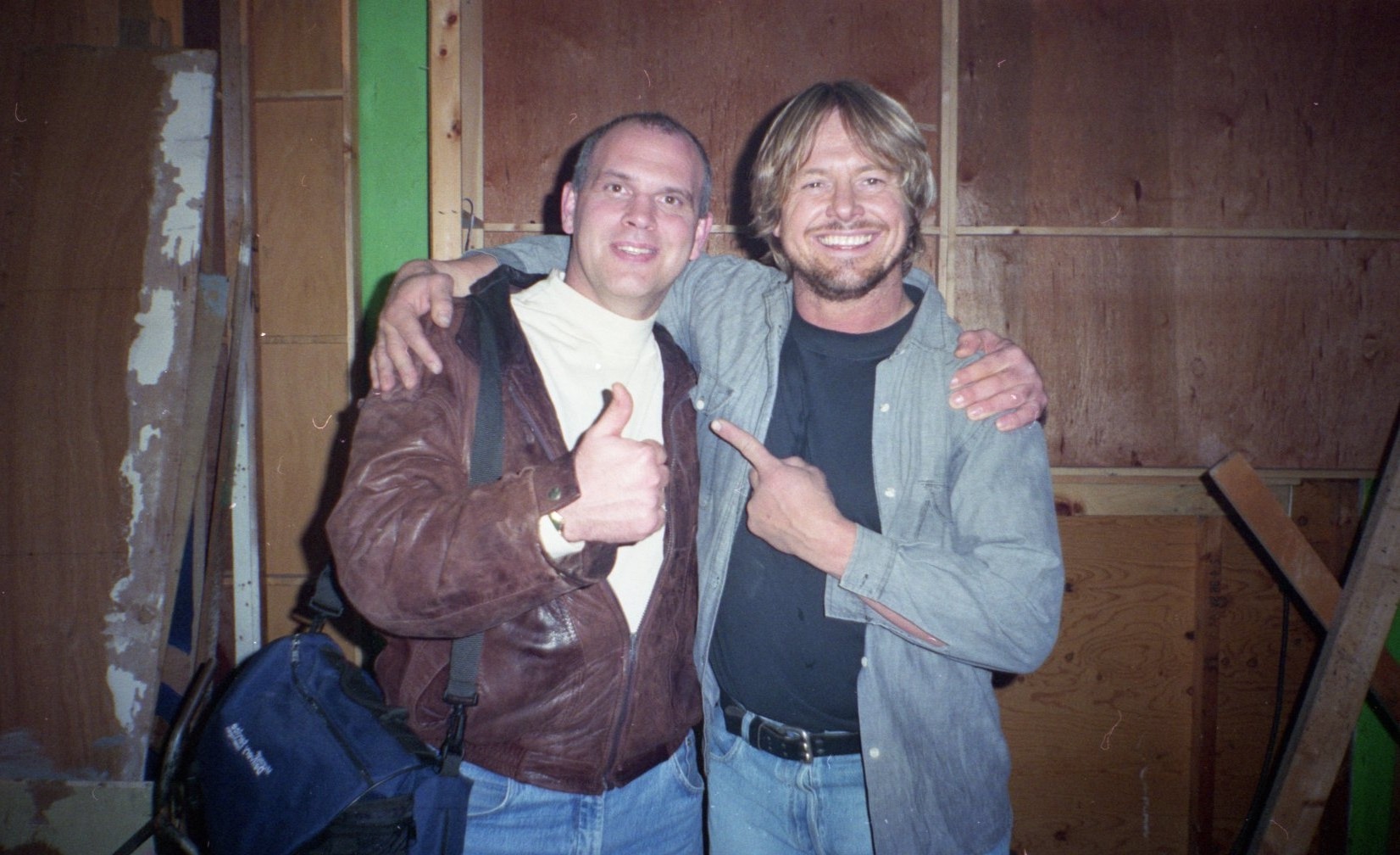 Bill Baker with Roddy Piper on the set of Last to Surrender