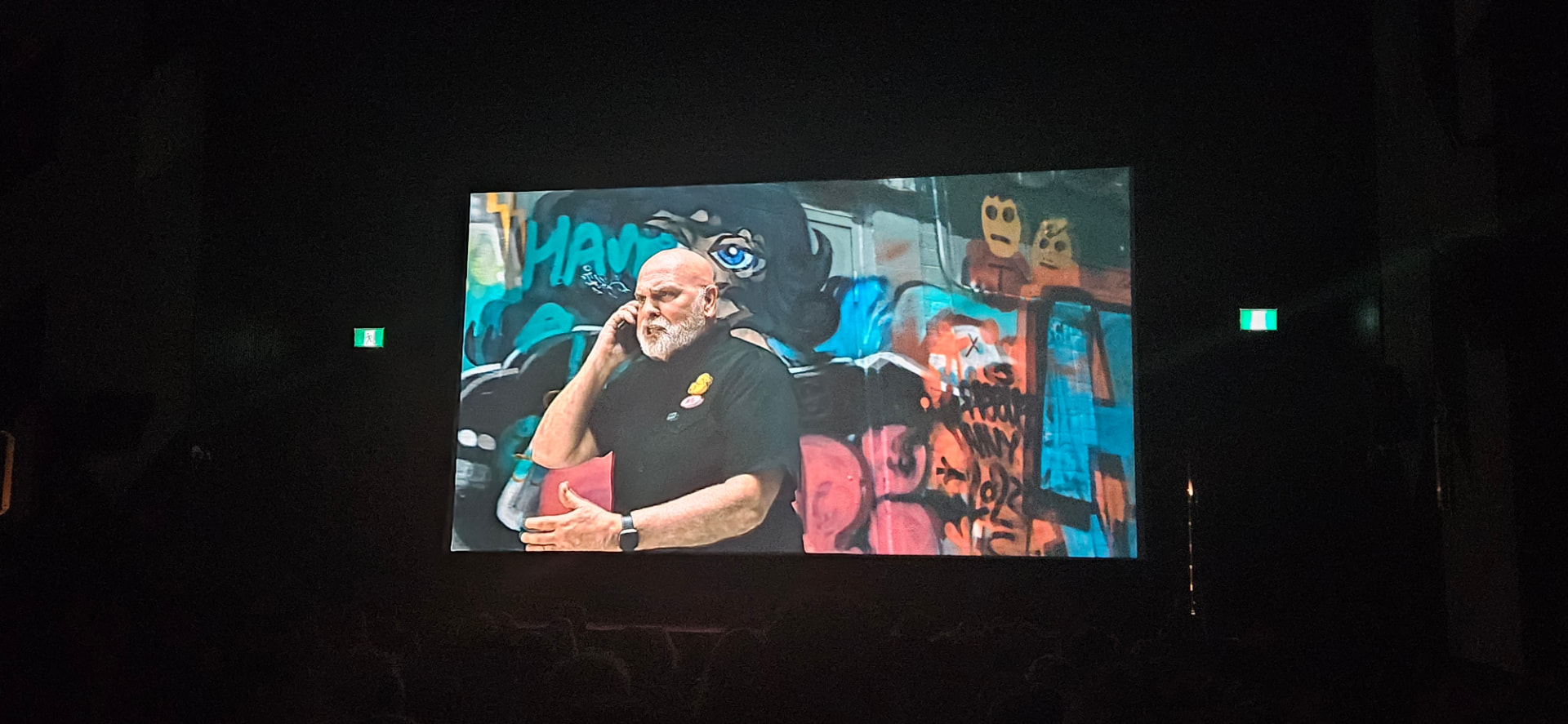 Bossy Billy on screen at the Toronto Short Film Festival, 2025