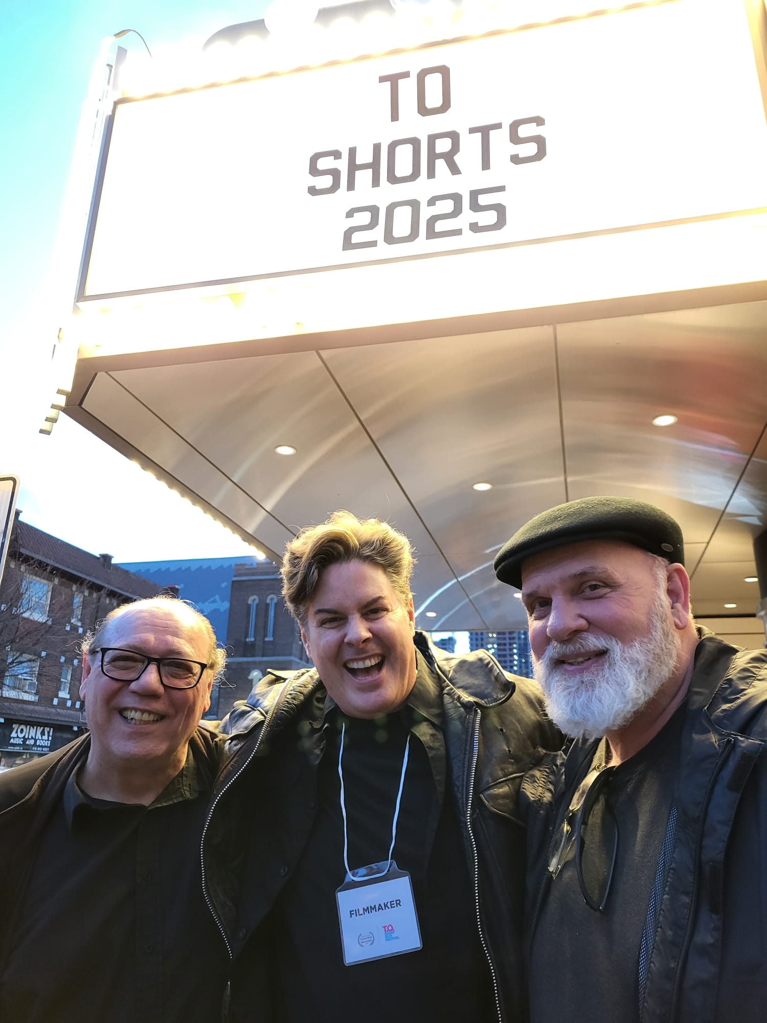 Sam Tarasco, Stephen J. Birtles and Billy Baker at the Toronto Short Film Festival, 2025