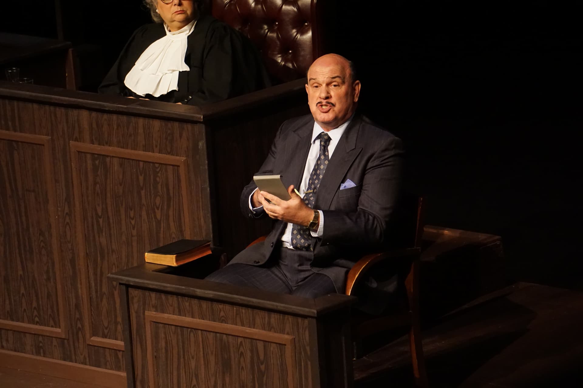 Night of January 16th — Gideon Heath (credited as Bill Baker) as Homer Van Fleet, Markham Little Theatre, 2019–20