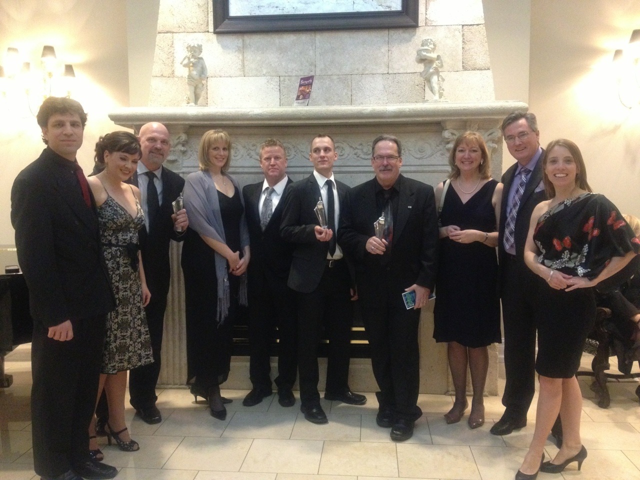 A Few Good Men — members of the cast and crew with Gideon Heath (credited as Bill Baker), Producer, after winning Best Drama Production at the 2012–13 ACT-CO Gala